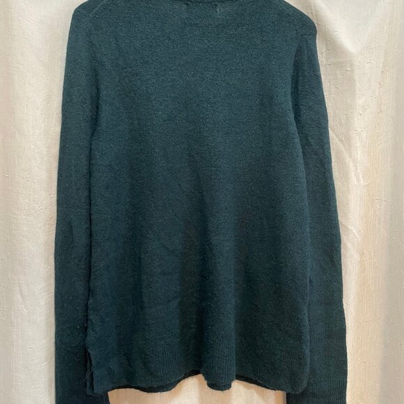 Dark Green/Turquoise Crew Neck Sweater - Picture 3 of 4